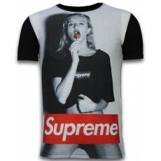 Lollipop Supreme Rhinestone - Herr T-Shirt Svart