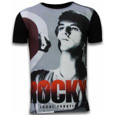 Rocky Training Rhinestone - Herr T-Shirt Svart