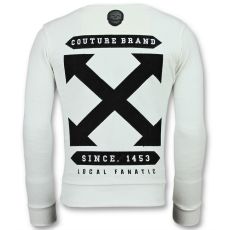 Off Cross Sweater - New SweaT-Shirt Herr - W - Vit
