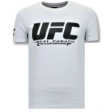 Mens T-Shirt Print - UFC Championship - Vit