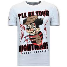 Män T-Shirt - Freddy Krueger Vit