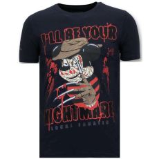 Tuff Män T-Shirt - Freddy Krueger Blå