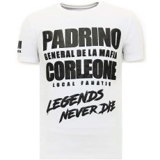 T-Shirt Män - Padrino Corleone - Vit