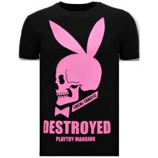 T-Shirt - Förstörd Playtoy - Svart