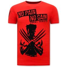 Wolverine X Man T-Shirt Med Tryck - Röd