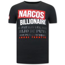 T-Shirt Med Tryck Narcos Billionaire - Svart