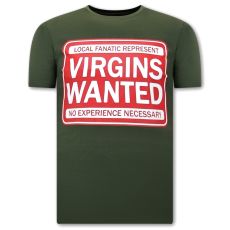 T-Shirt Med Tryck Virgins Wanted - Grön