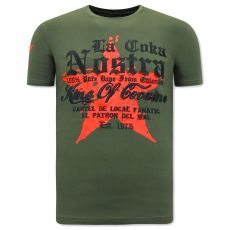 Herr T-Shirt King Of Cocaines - Grön