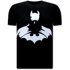 T-Shirt Herr Batman Print - Svart