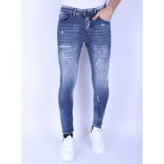 Mörkblå Slim Fit Jeans För Män - Blå