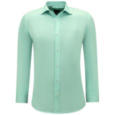 Oxford Långärmad Skjorta För Män - Grön