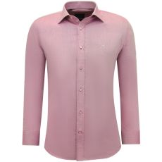 Business Plain Oxford Shirt Herr Slim Fit - Fuchsia
