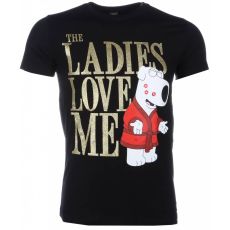 The Ladies Love Me Print - Man T-Shirt Svart