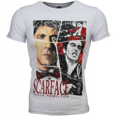 Scarface Frame Print - Man T-Shirt Vit
