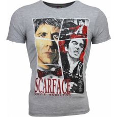 Scarface Frame Print - Herr T-Shirt Grå