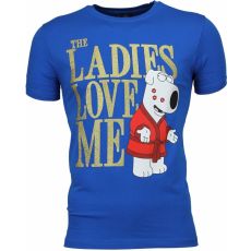 The Ladies Love Me Print - T-Shirt Herr Blå