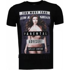 Kim Kardashian Rhinestone - Man T-Shirt Svart