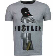 Hustler Rhinestone - Herr T-Shirt Grå