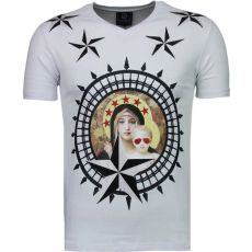 Holy Mary Stars Rhinestone - T-Shirt Herr Vit