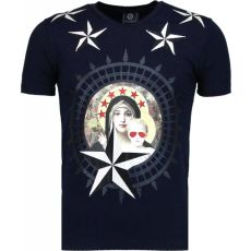 Holy Mary Stars Rhinestone - Herr T-Shirt Marinbl
