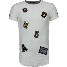 Military Patches - Herr T-Shirt Vit