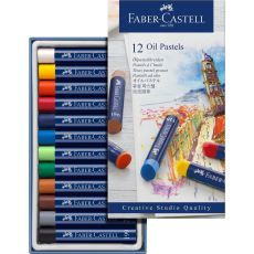 Oljepastellkritor Faber-Castell Creative Studio, 12 färger/fp
