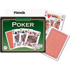 Spelkort/Kortlek Piatnik Classic Poker-kortspel med pokertärningar