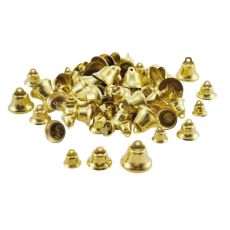 Dekorationsklockor (guldpläterad metall), 3 storlekar, 100/fp