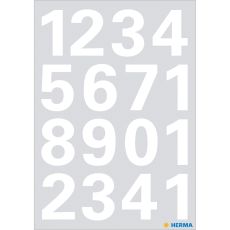 Märketikett Herma Vario 4170 Siffror 0-9 25mm, Vit, 1 ark/fp