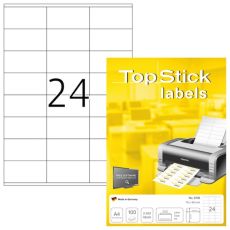 Etikett TopStick universal 8705, A4, 70x36mm Vit, 100 ark (2400 st etiketter)