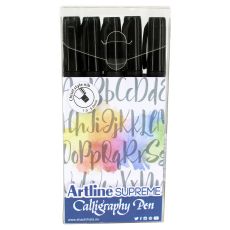 Kalligrafipennor Artline Supreme Calligraphy Pen 1-5mm Svart, 5 pennor/fp