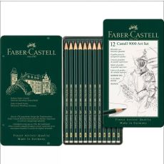 Set blyertspennor Faber-Castell Castell 9000 8B-2H 12 pennor/fp