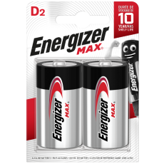 Batterier Energizer Max Alkaliska D LR20/E95 2/fp
