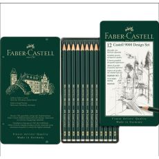 Set blyertspennor Faber-Castell, Castell 9000 5B-5H 12 pennor/fp