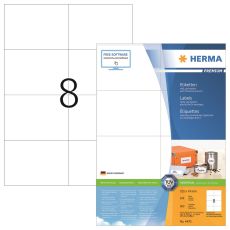 Etiketter Herma 4470 Premium A4 105x74mm Vit 100 ark/fp (800 st etiketter)