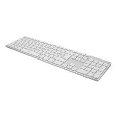 Tangentbord, fullsize, trådlöst, Deltaco TB-402 Full-Size Bluetooth Keyboard (Nordic), aluminium, bluetooth, Silver