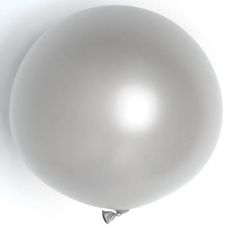 Stora Metallisk Latex ballonger i Silver. 5 pack. 46cm.