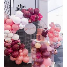 DIY Ballongbåge älskade vinröd blomma. 100 Delar