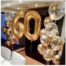 60th Birthday Luxury Ballong Bukett.