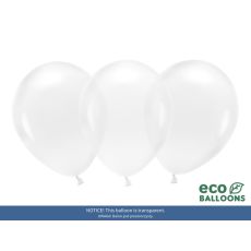 Genomskinliga Eco Ballonger. 30cm. 10 pack