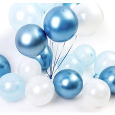 Ballong Bukett i Blå Chrome/Metallisk. 30 Pack
