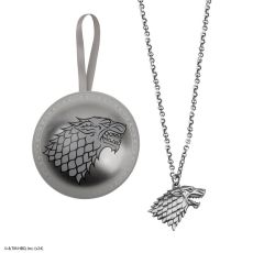 Julgranskula med House Stark-halsband  - Game of Thrones