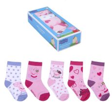 Strumpor (5-pack, strl 15-16) Peppa Pig