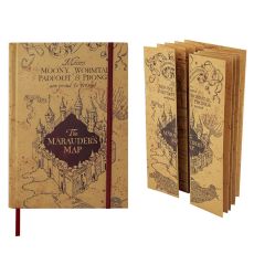 Marauder's Map Anteckningsbok & Vikbar Karta Harry Potter