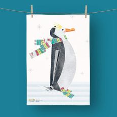 Kökshandduk Winter Penguin