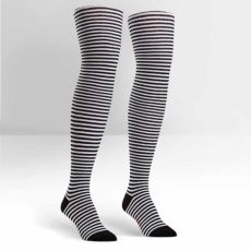 Black & White knästrumpor över knä