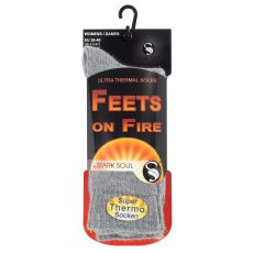 Thermostrumpor Feets On Fire gråa 1-pack (strl 36-40)