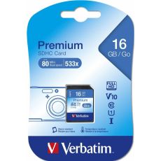 SD Minneskort Verbatim PREMIUM SDHC C10/U1 16 GB