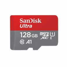 Micro-SD Minneskort med Adapter SanDisk Ultra Svart 128 GB UHS-I