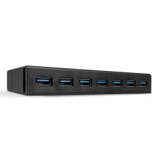 USB-HUB LINDY 43228 Svart